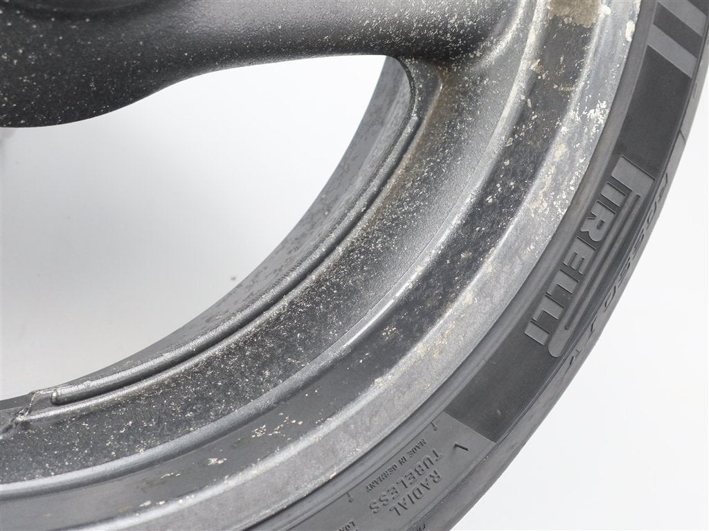 1989 Suzuki GSX-R1100K Rear Rim with Pirelli Diablo Rosso Tire