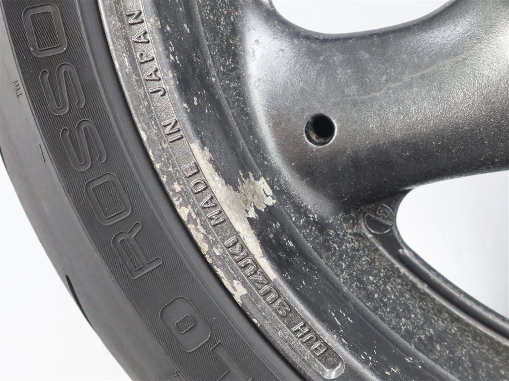 1989 Suzuki GSX-R1100K Rear Rim with Pirelli Diablo Rosso Tire