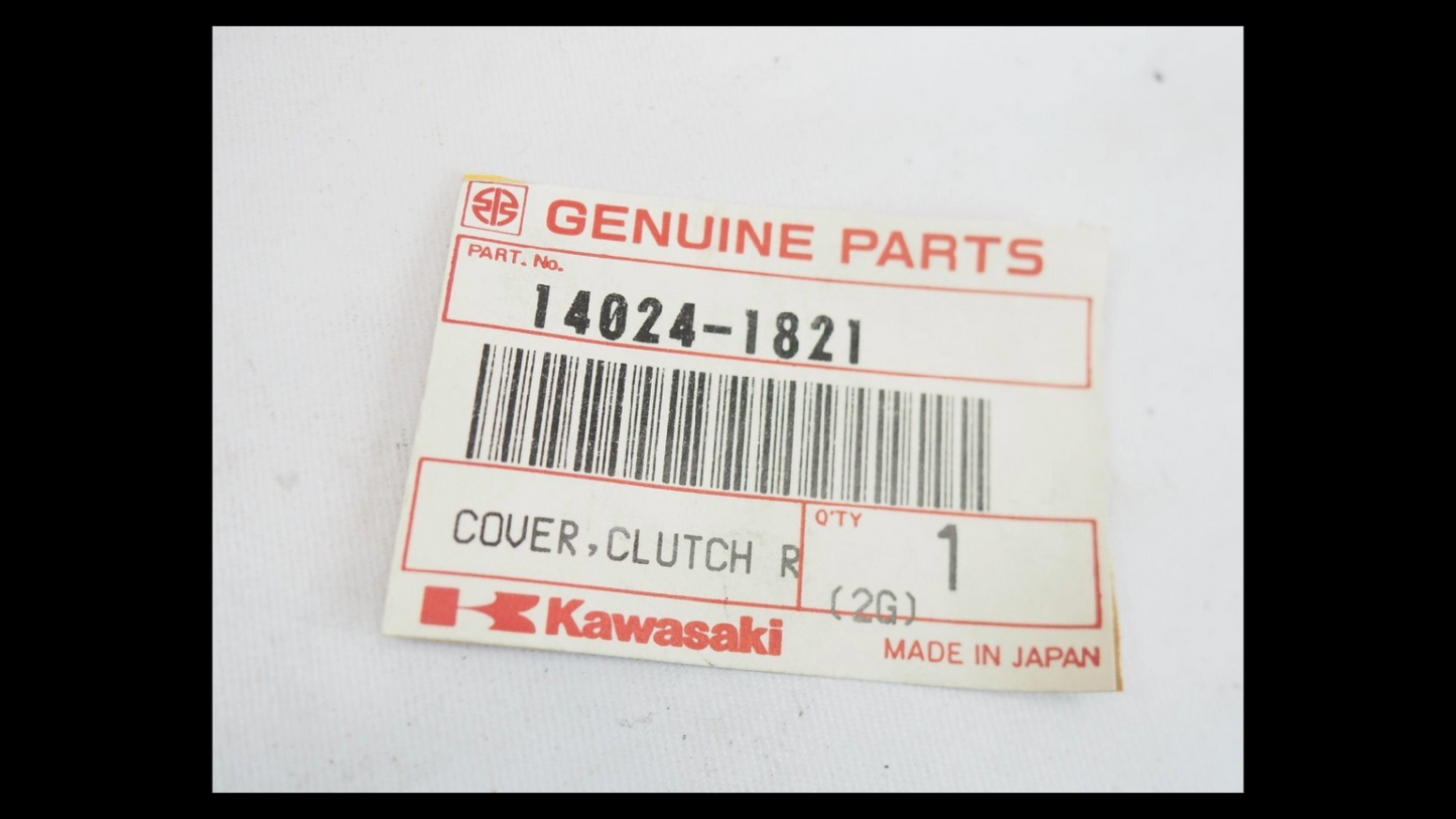 New Old Stock Clutch Cover – Kawasaki KR-1 / KR250B | Genuine OEM Engine Cover (Part No. 14024-1821)