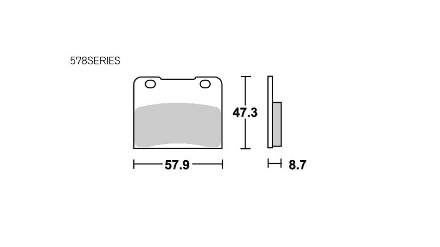 SBS Street Ceramic 578HF Brake Pads – Smooth & Reliable Braking for Classic Suzuki Sportbikes