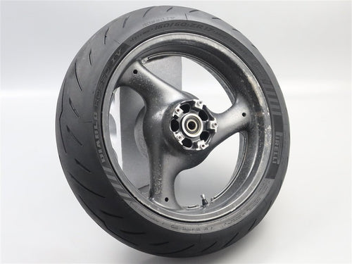 1989 Suzuki GSX-R1100K Rear Rim with Pirelli Diablo Rosso Tire