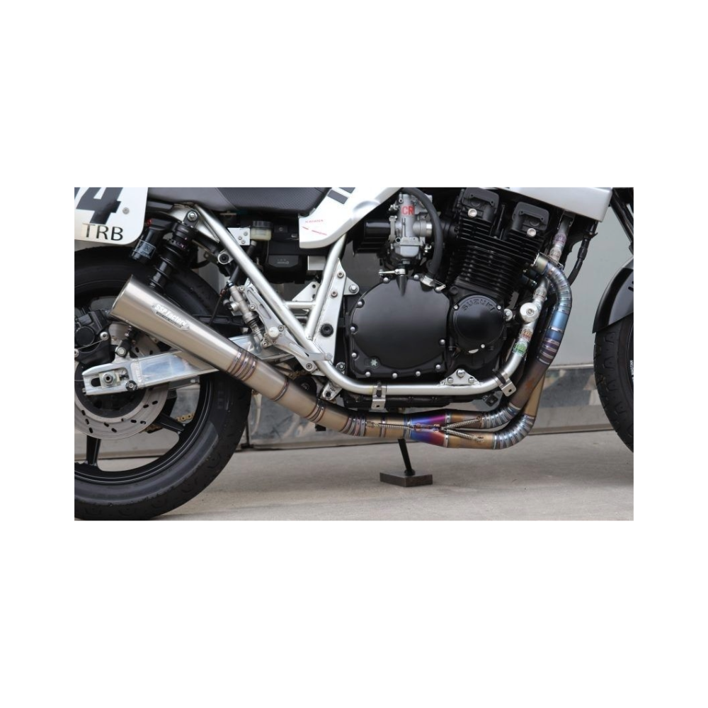 SSP Factory WAGIRI Megaphone Exhaust – Titanium Racing System (GSX750S / GSX1100S)
