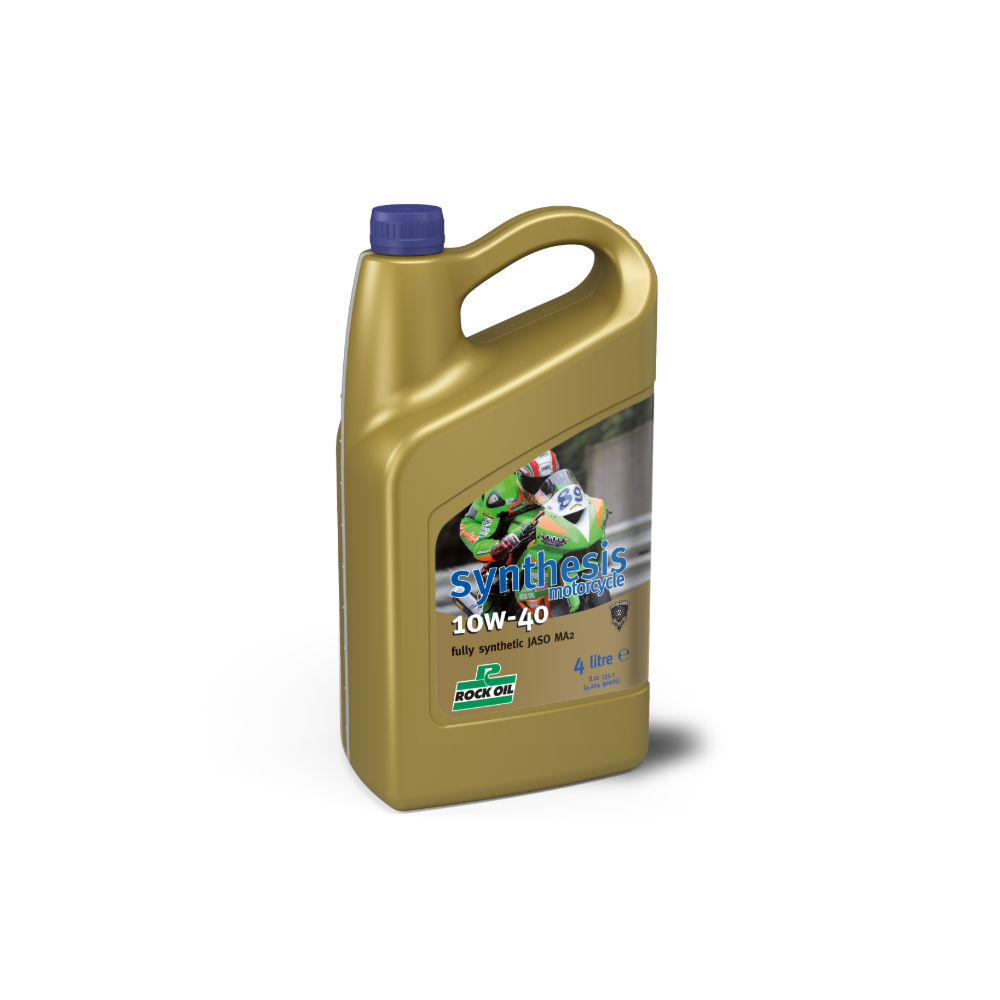 ROCK OIL SYNTHESIS 10W-40 FULLY SYNTHETIC MOTORCYCLE ENGINE OIL — 4L