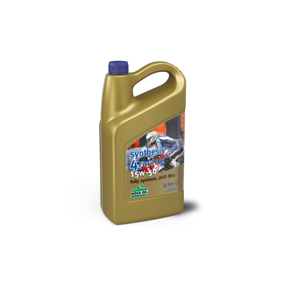 ROCK OIL SYNTHESIS 4 RACING 15W-50 FULLY SYNTHETIC MOTORCYCLE OIL — 4L