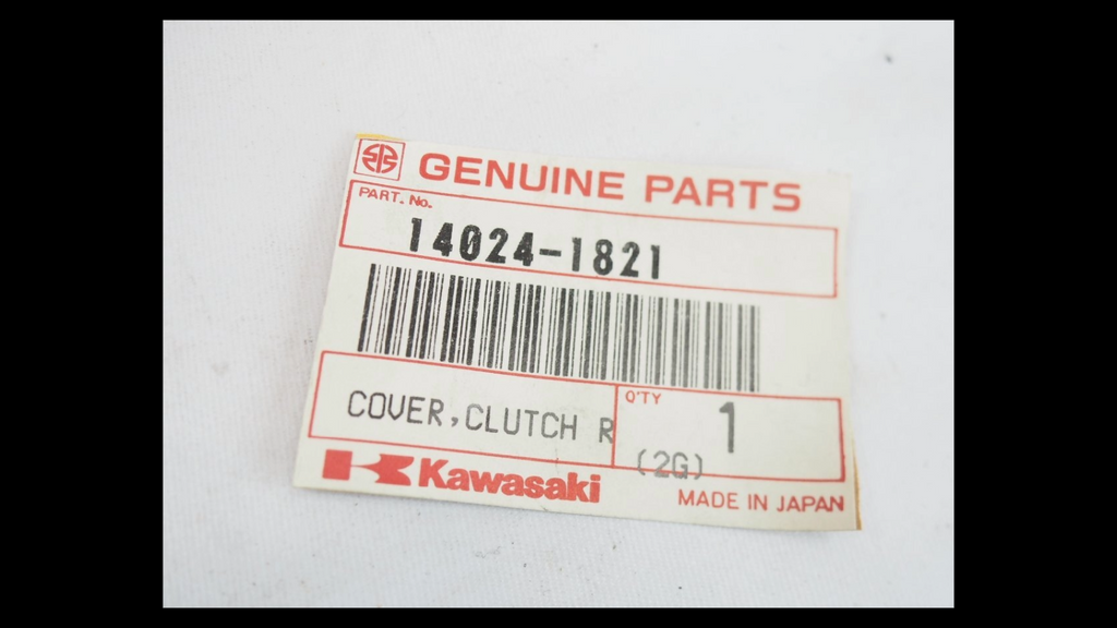 New Old Stock Clutch Cover – Kawasaki KR-1 / KR250B | Genuine OEM Engine Cover (Part No. 14024-1821)