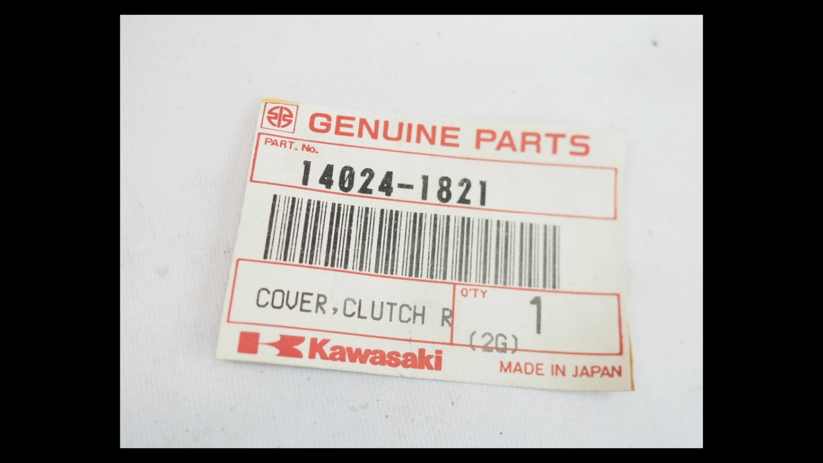 New Old Stock Clutch Cover – Kawasaki KR-1 / KR250B | Genuine OEM Engine Cover (Part No. 14024-1821)