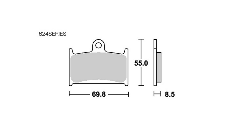 SBS Street Ceramic 624HF Brake Pads – Precision Braking for Your Ride