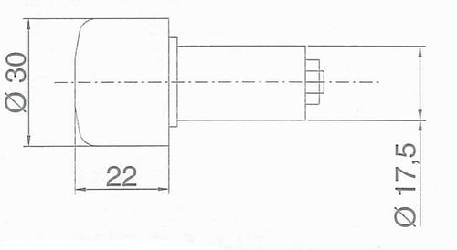 Buzzetti Bar End Weight - Black - Diam. 17.5 - 120 gm